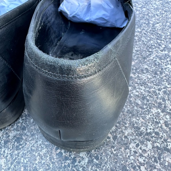 VINTAGE GUCCI BLACK LEATHER  G LOGO DETAIL LOAFERS Size 8-9 MADE IN ITALY - Picture 5 of 13